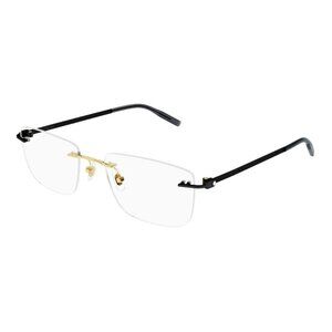 NEW MONTBLANC MB0281O 006 EYEGLASSES GOLD BLACK MEN EYEWEAR MONTBLANC
